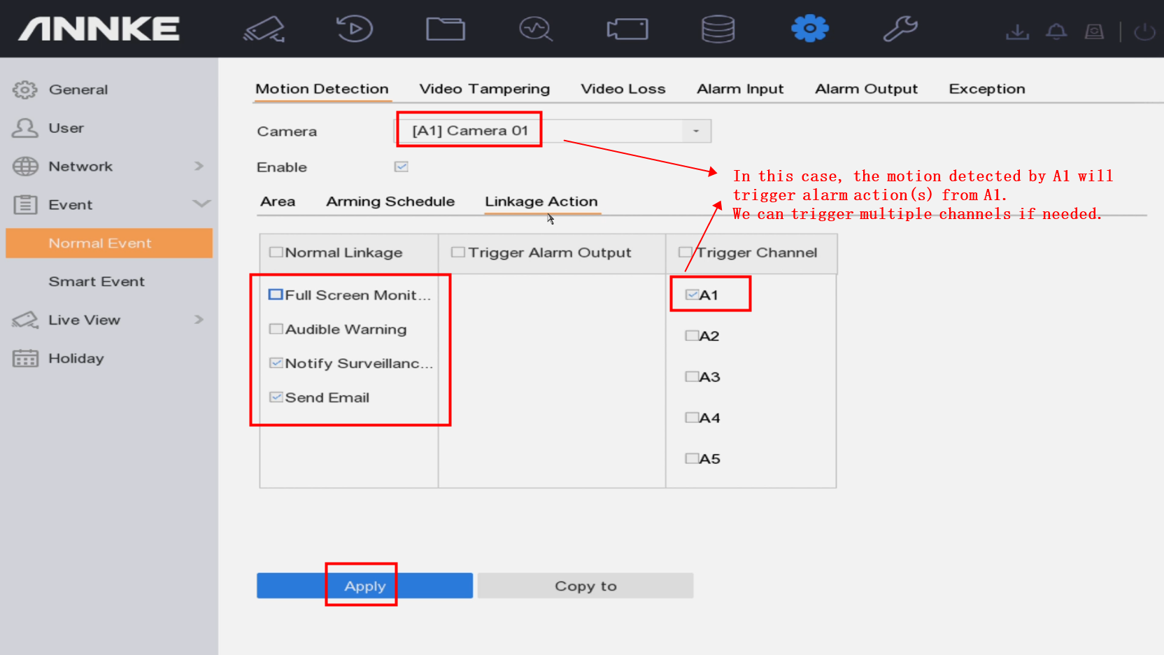 Annke motion cheap detection sensitivity