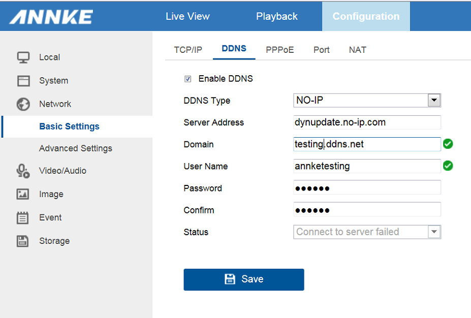 ddns setup for dvr