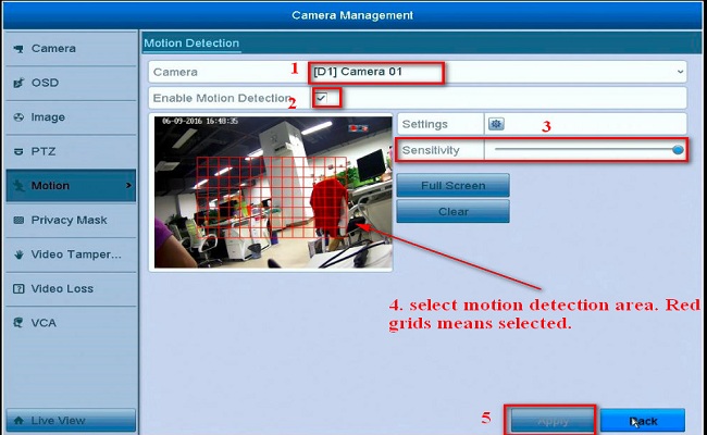 annke motion detection setup